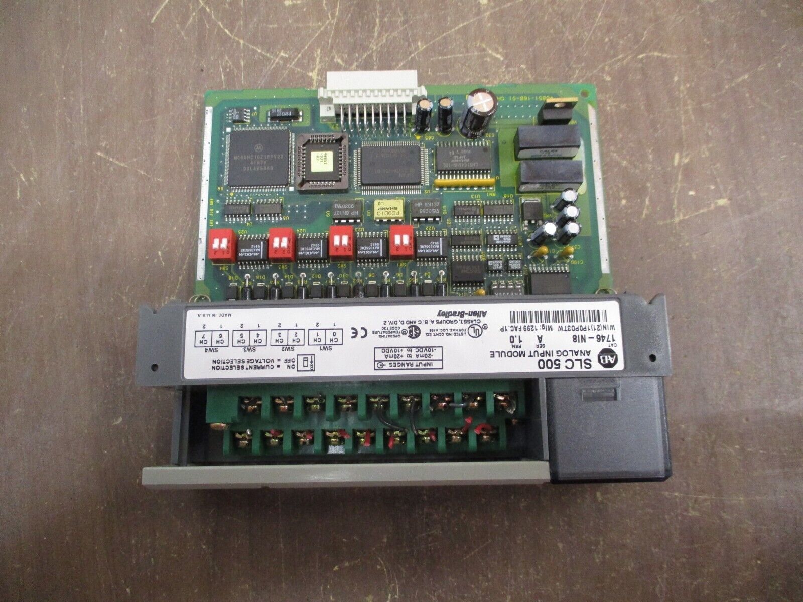 Allen-Bradley SLC 500 Analog Input Module 1764-NI8 Ser. A FRN 1.0 Used