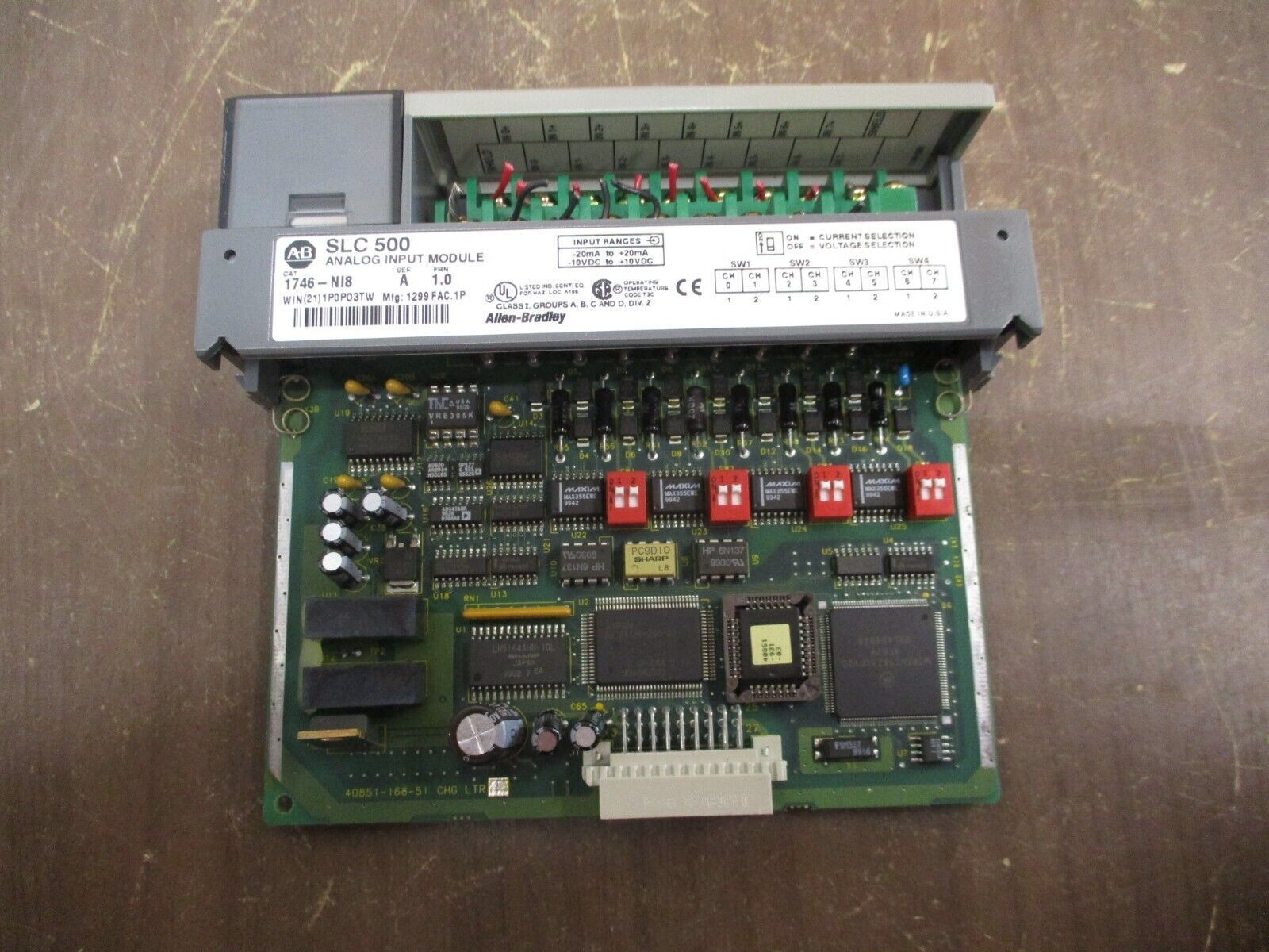 Allen-Bradley SLC 500 Analog Input Module 1764-NI8 Ser. A FRN 1.0 Used