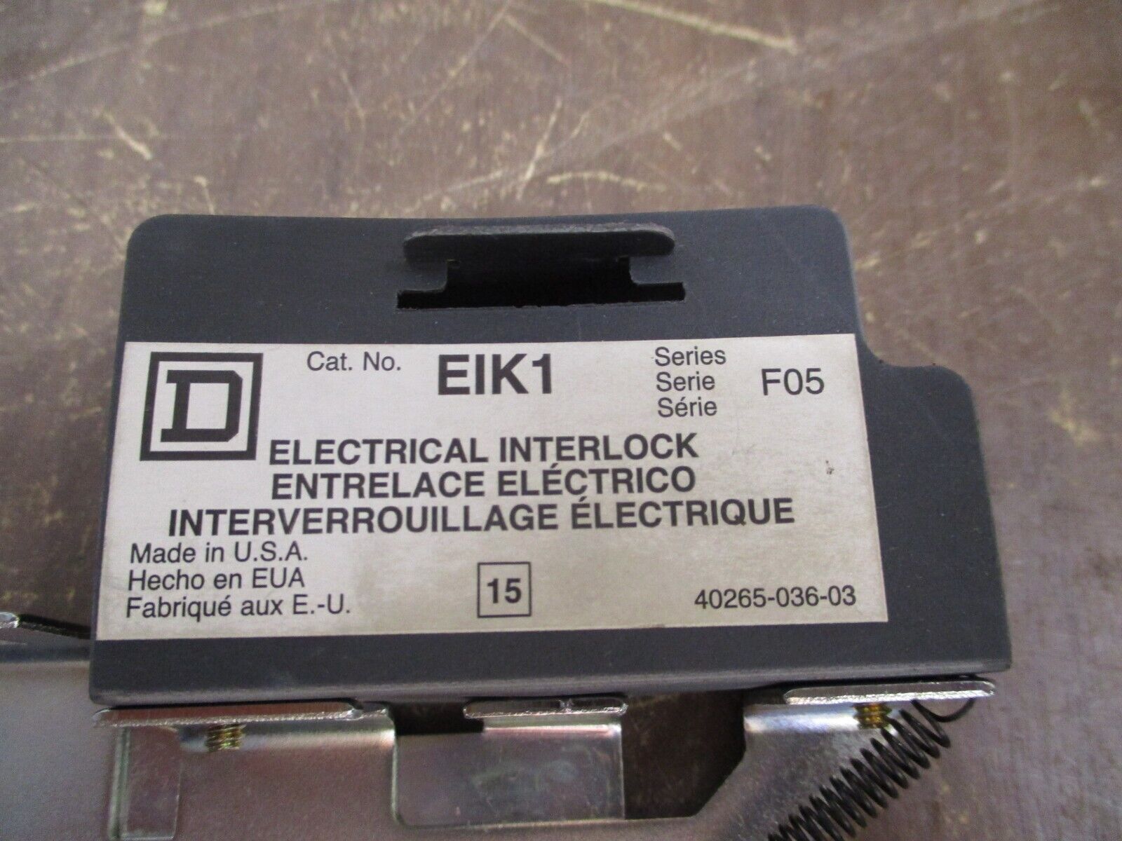 Square D Electrical Interlock Kit EIK1 Ser. F05 1 N.O. 1 N.C. New Surplus