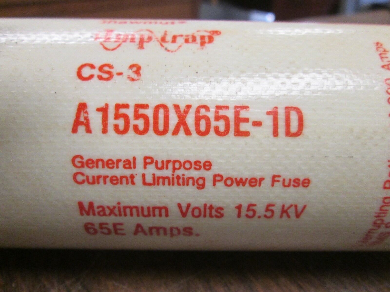 Gould Shawmut CS-3 Amp-Trap Fuse A1550X65E-1D 15.5KV 65E Used
