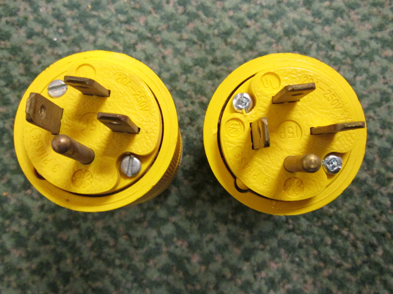 GE Straight Blade Plug 20A 250V 15P *Set of 2* Used