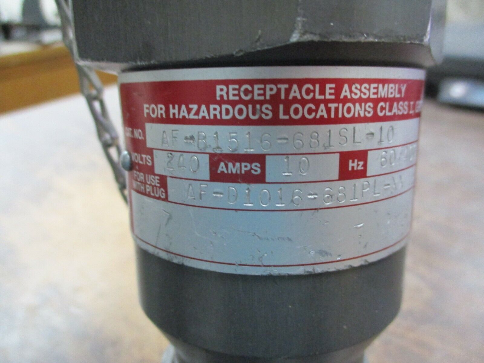 Hubbell Vantage XP Explosion Proof Connector AF-B1516-681SL-10 10A 240V 60/400Hz