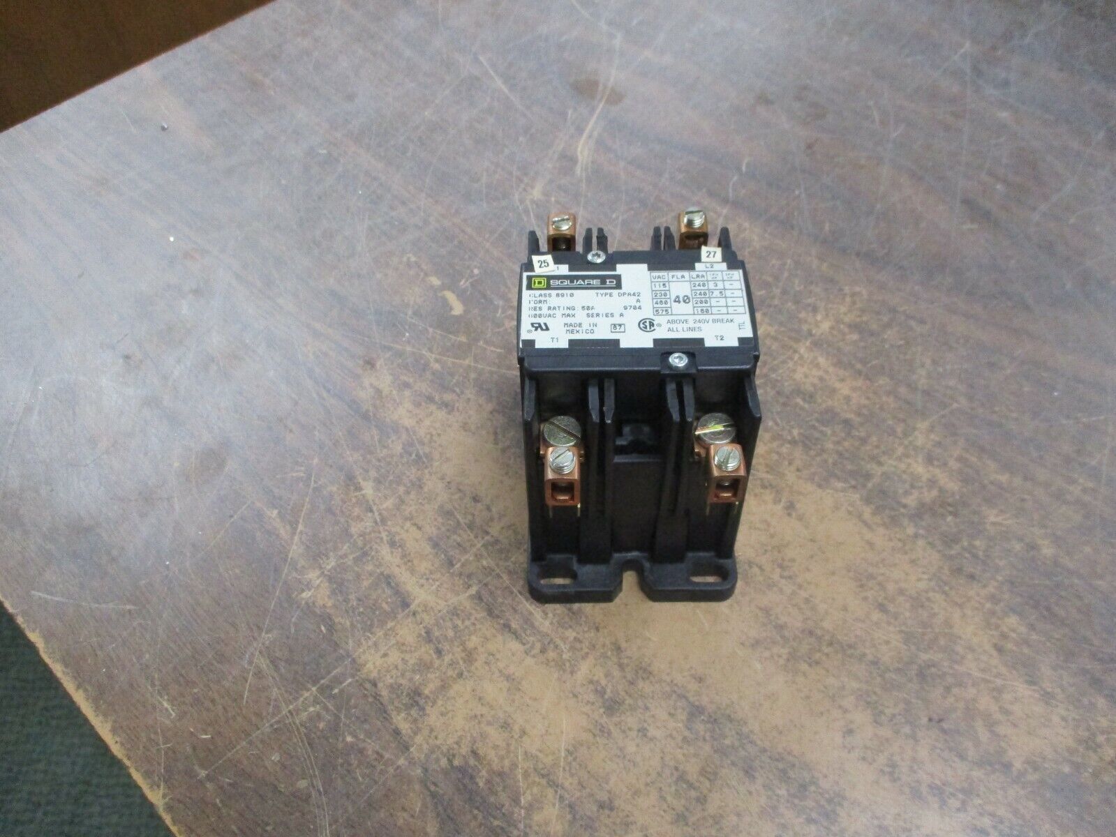 Square D Contactor 8910 DPA42 120V Coil 40A 600V Used