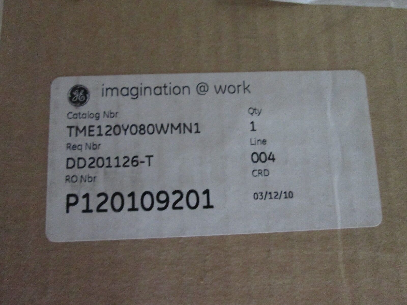 GE Transient Voltage Surge Suppressor TME120Y080WMN1 L-L 300MC0V L-N/G 150MC0V