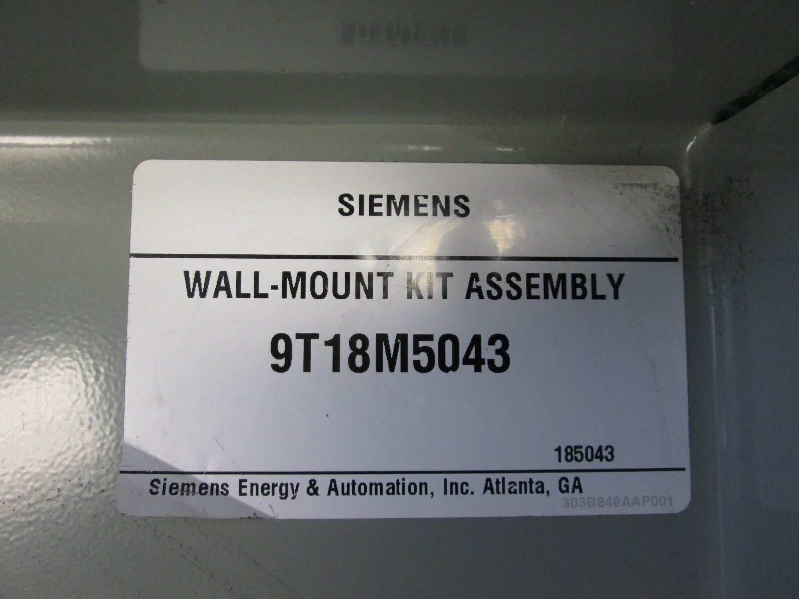 Siemens Wall-Mount Assembly Kit 9T18M5043 Used