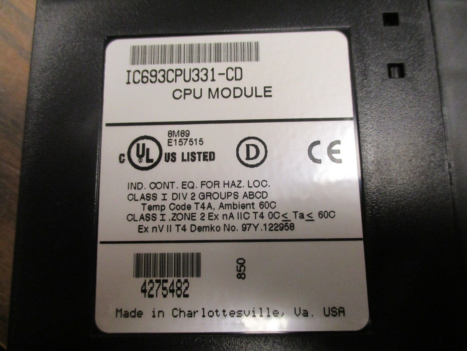 GE Fanuc 331 CPU Module IC693CPU331-CD Used