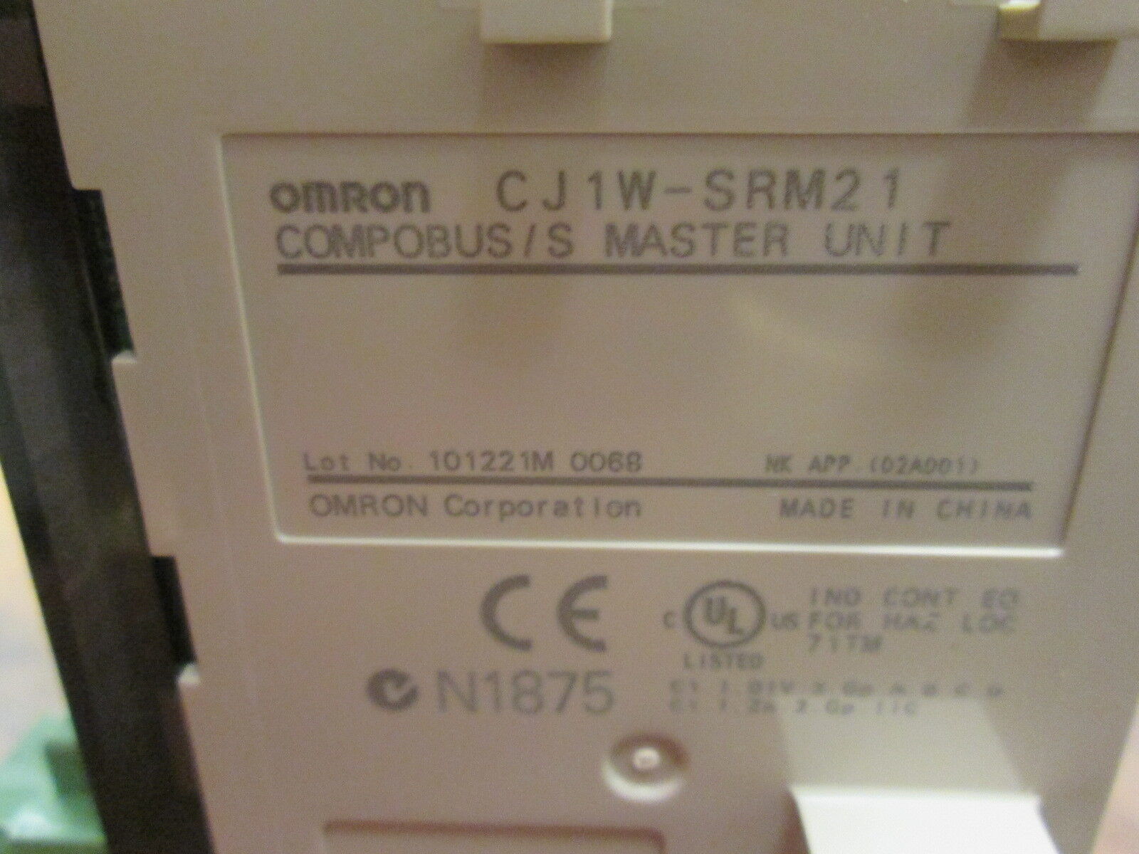 Omron COMPOBUS/S Master Unit CJ1W-SRM21 Used