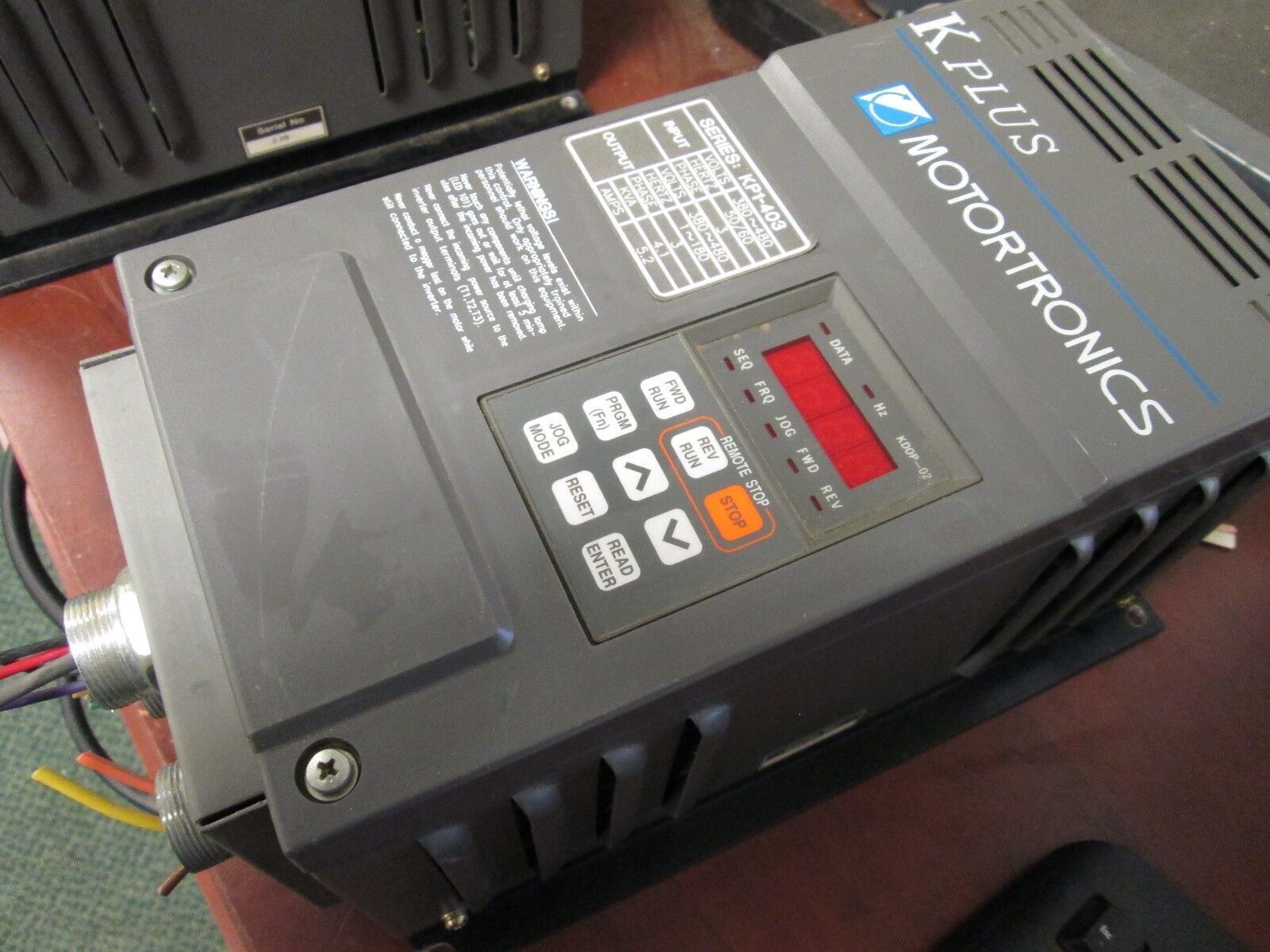 Motortronics K Plus AC Drive KP1-403 3HP 3Ph In: 380-480V Out: 380-480V 5.2A
