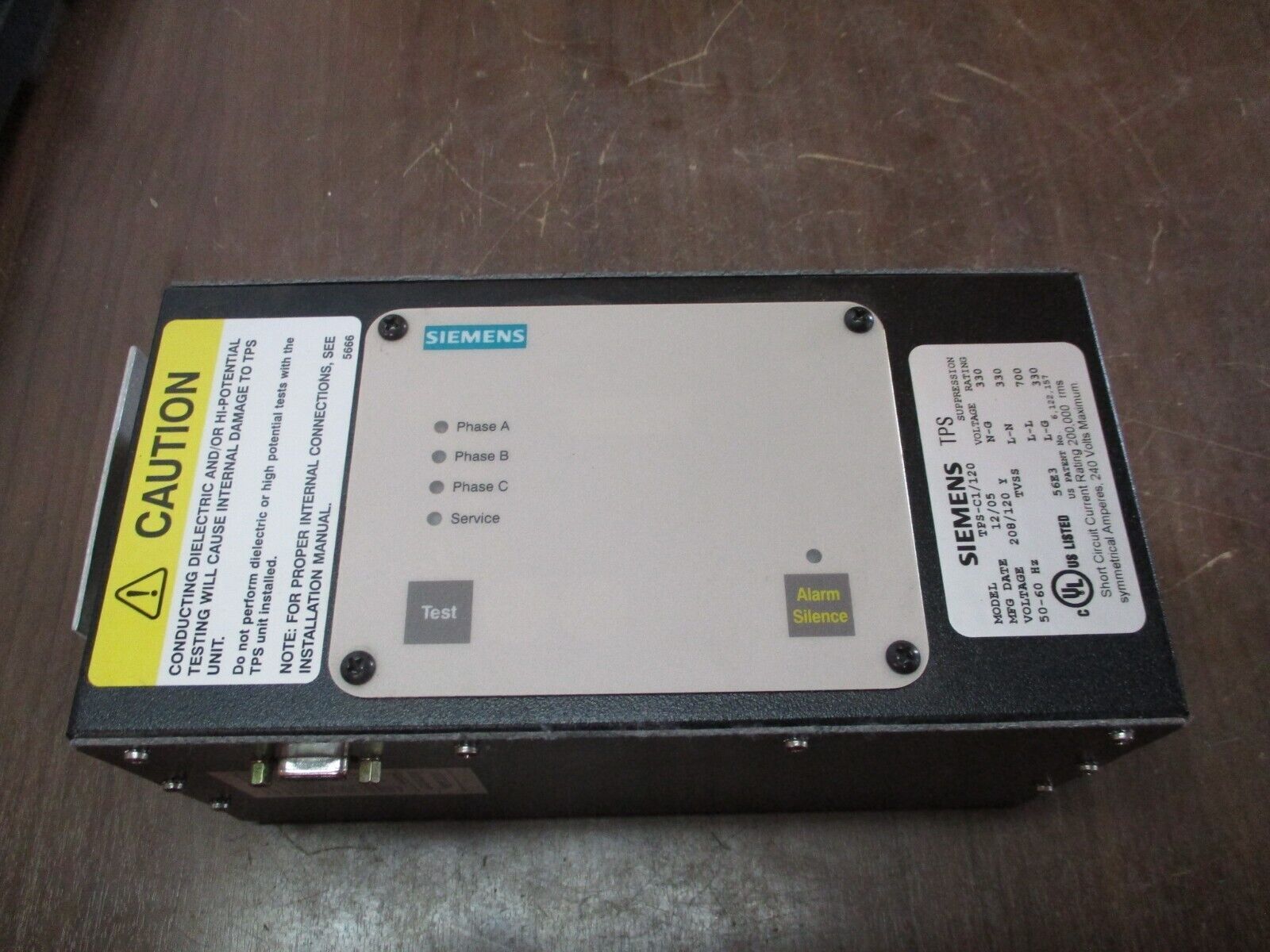 Siemens TPS Surge Suppression Module TPS-C1/120 208/120Y 50-60Hz Used