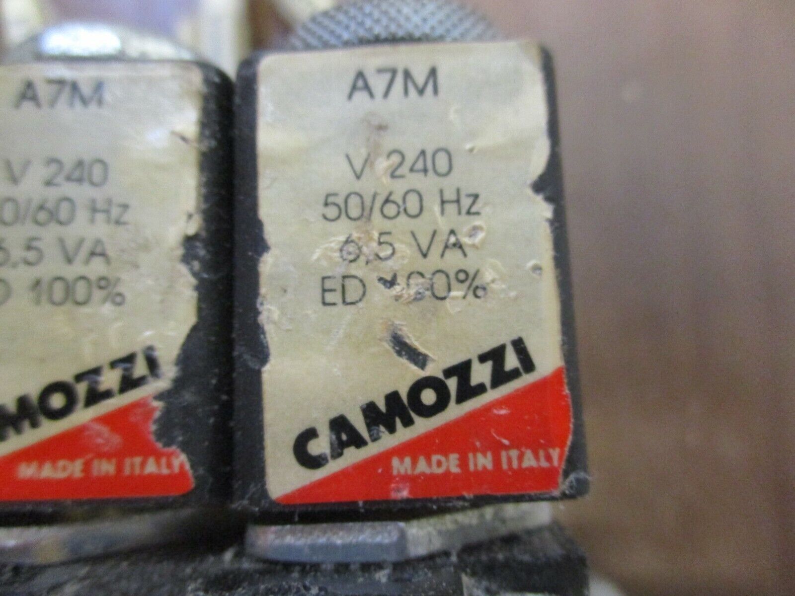 Camozzi Valve Manifold A7M 240V 50/60Hz 6.5VA w/ (5) Solenoid Valves Used