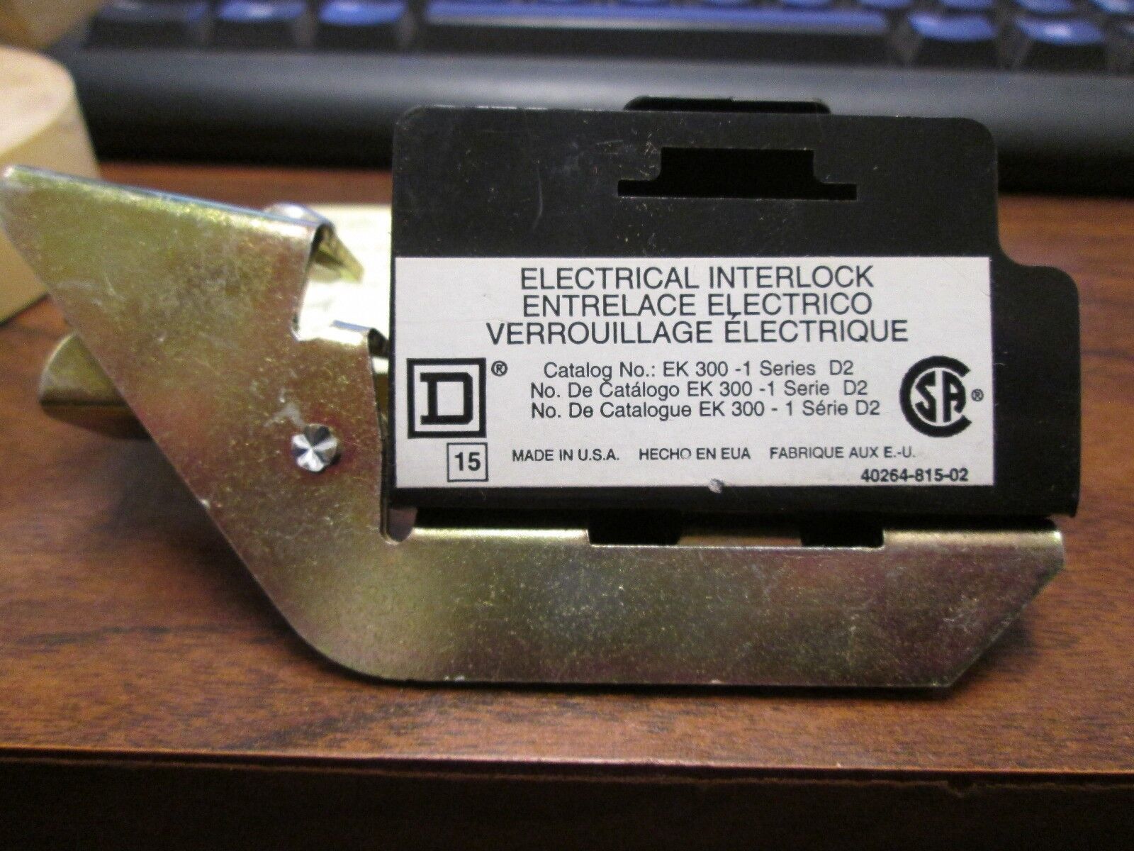 Square D Electrical Interlock EK 300-1 30A 1 N.O. 1 N.C. New Surplus