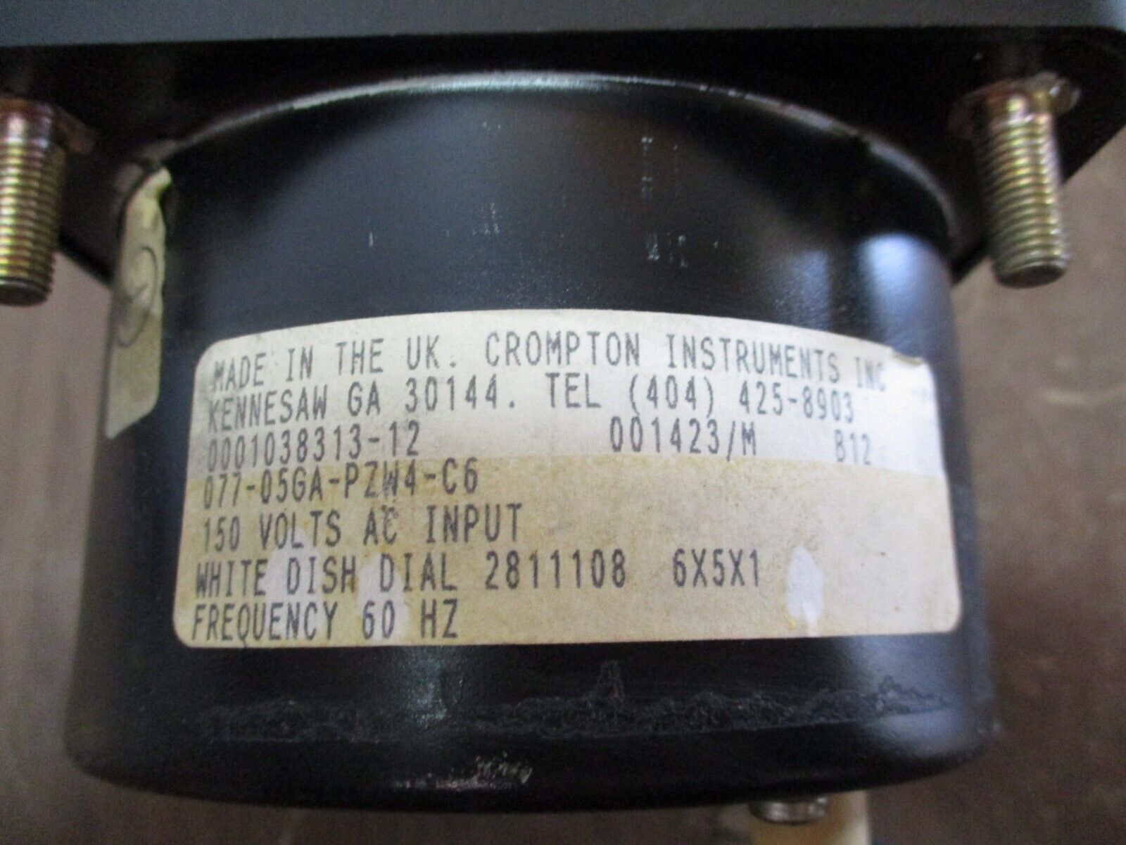 Crompton Kilovolt Meter 077-05GA-PZW4-C6 Range: 0-18kV Used