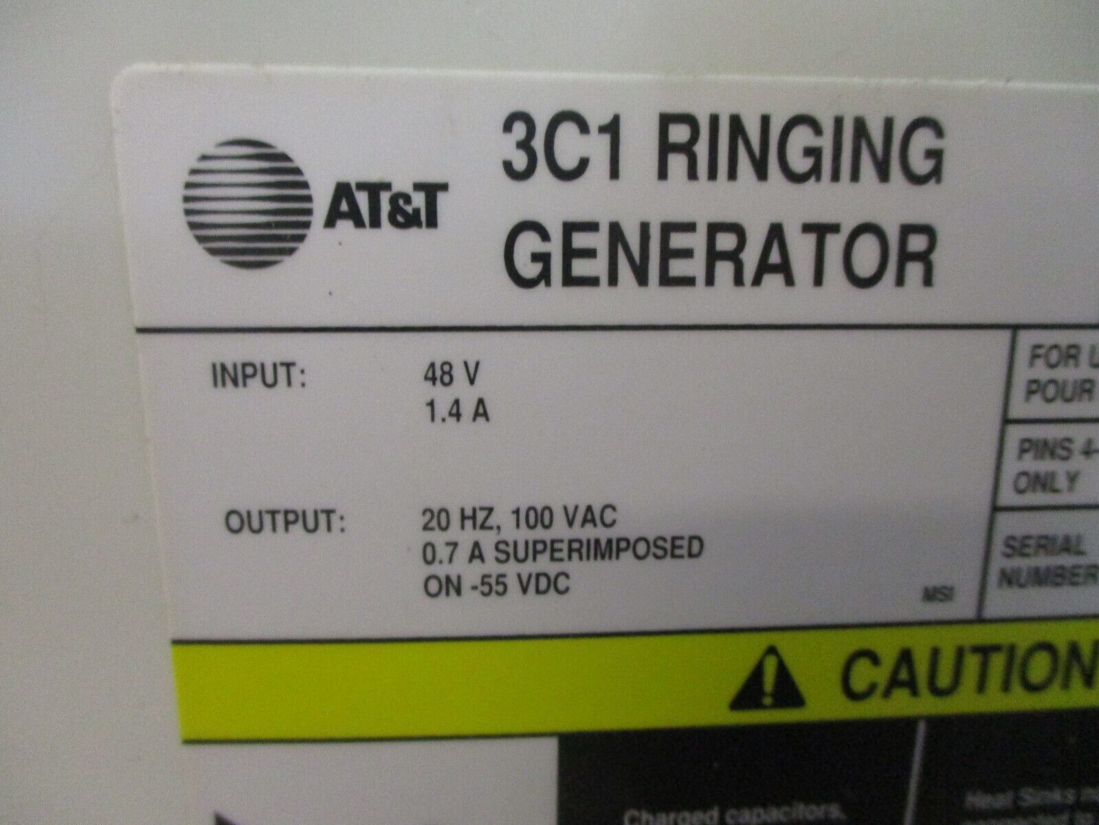 AT&T 3 C1 Ringing Generator 5SCB644DAE Used