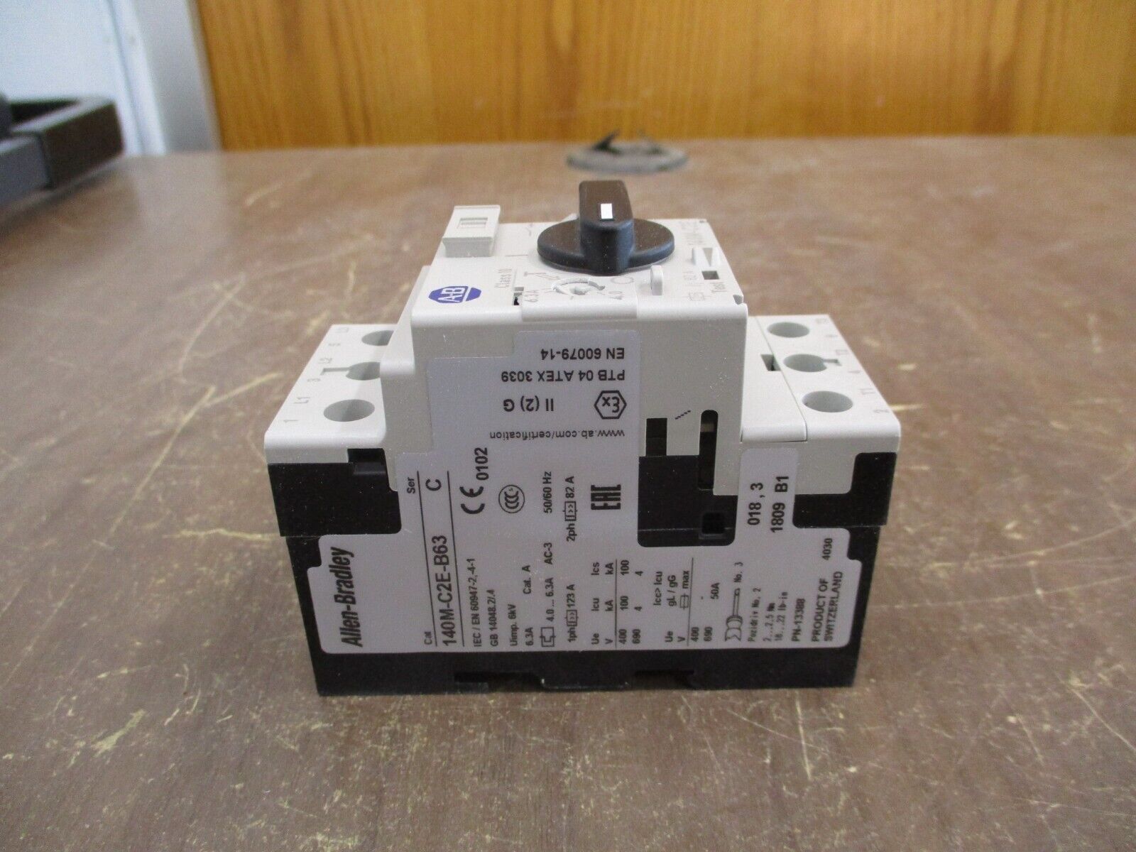 Allen-Bradley Manual Motor Protector 140M-C2E-B63 Ser. C Trip: 4.0-6.3A