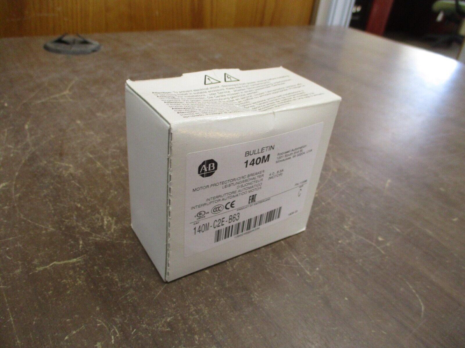 Allen-Bradley Manual Motor Protector 140M-C2E-B63 Ser. C Trip: 4.0-6.3A