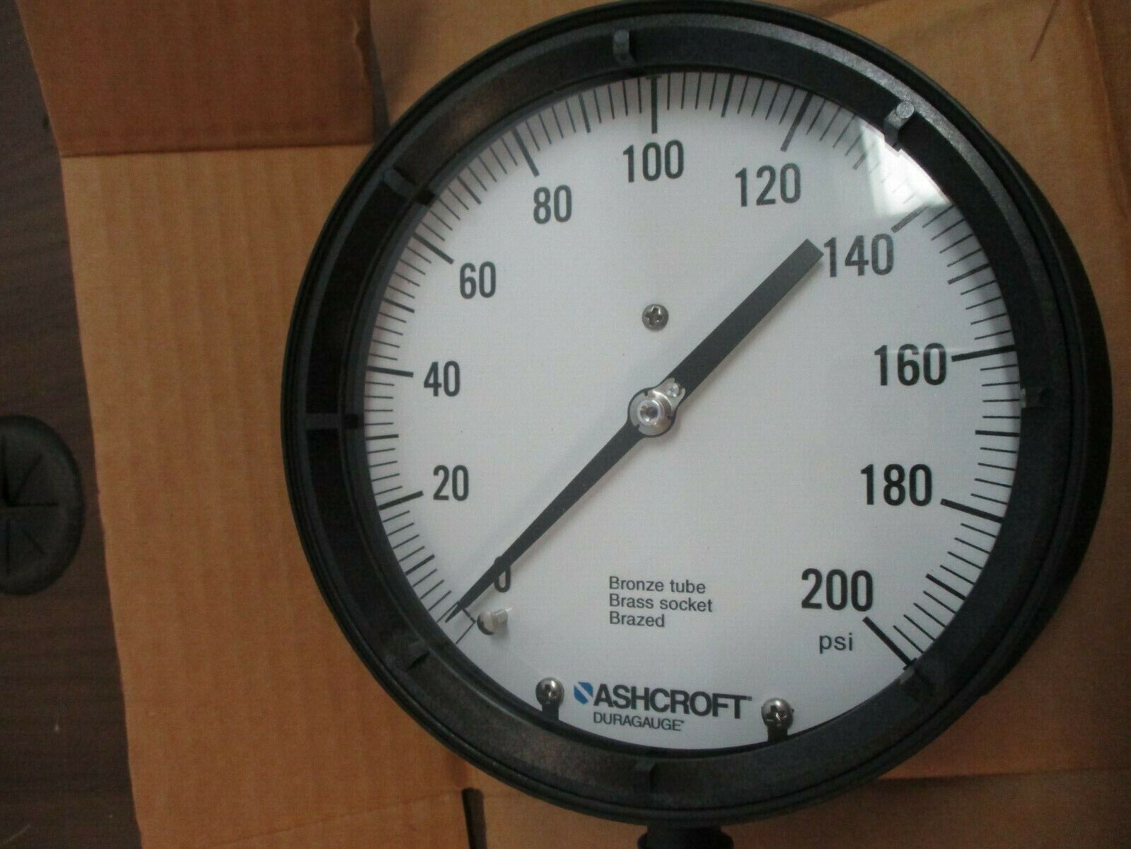 Ashcroft Duragauge Pressure Gauge 60-1379-AS-04L-200# Size: 6" Range: 0-200PSI