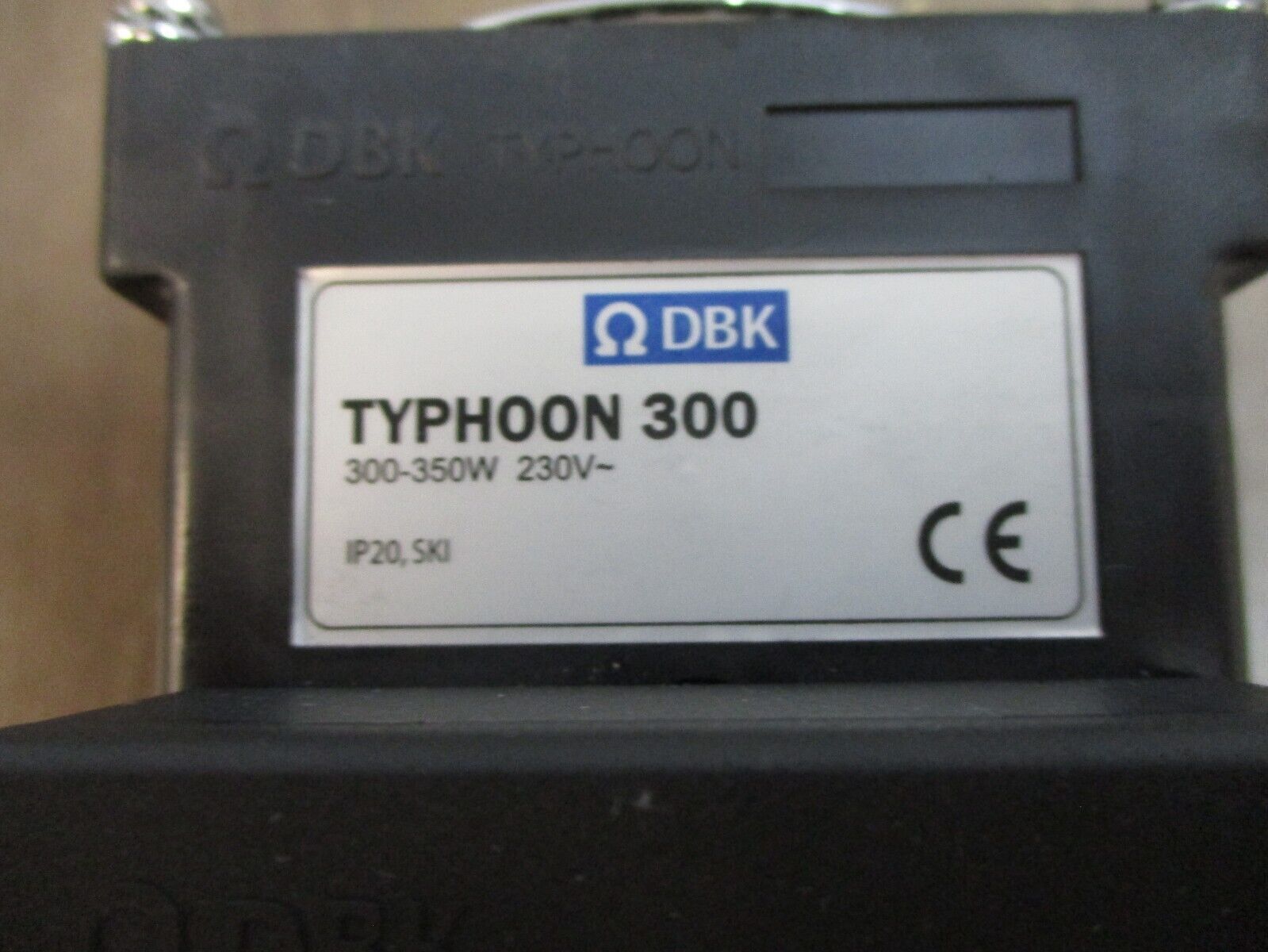 DBK PTC Fan Heater TYPHOON 300 300-350W 230VAC Used