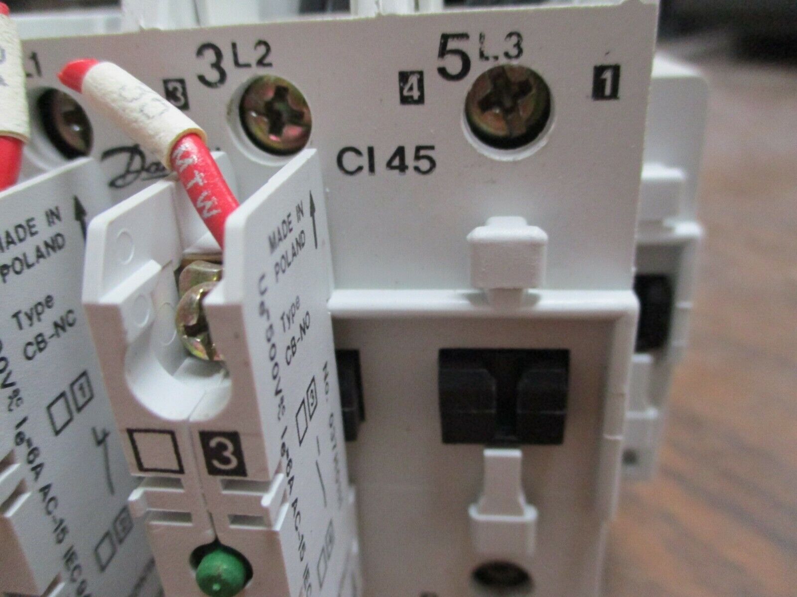 Danfoss Contactor CI 45 110V Coil 80A 600V w/ (2) Aux Contact Used