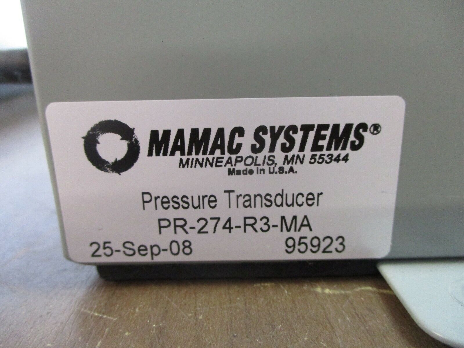 Mamac Pressure Transducer PR-274-R3-MA 12-40VDC Supply 4--20mA Output Used