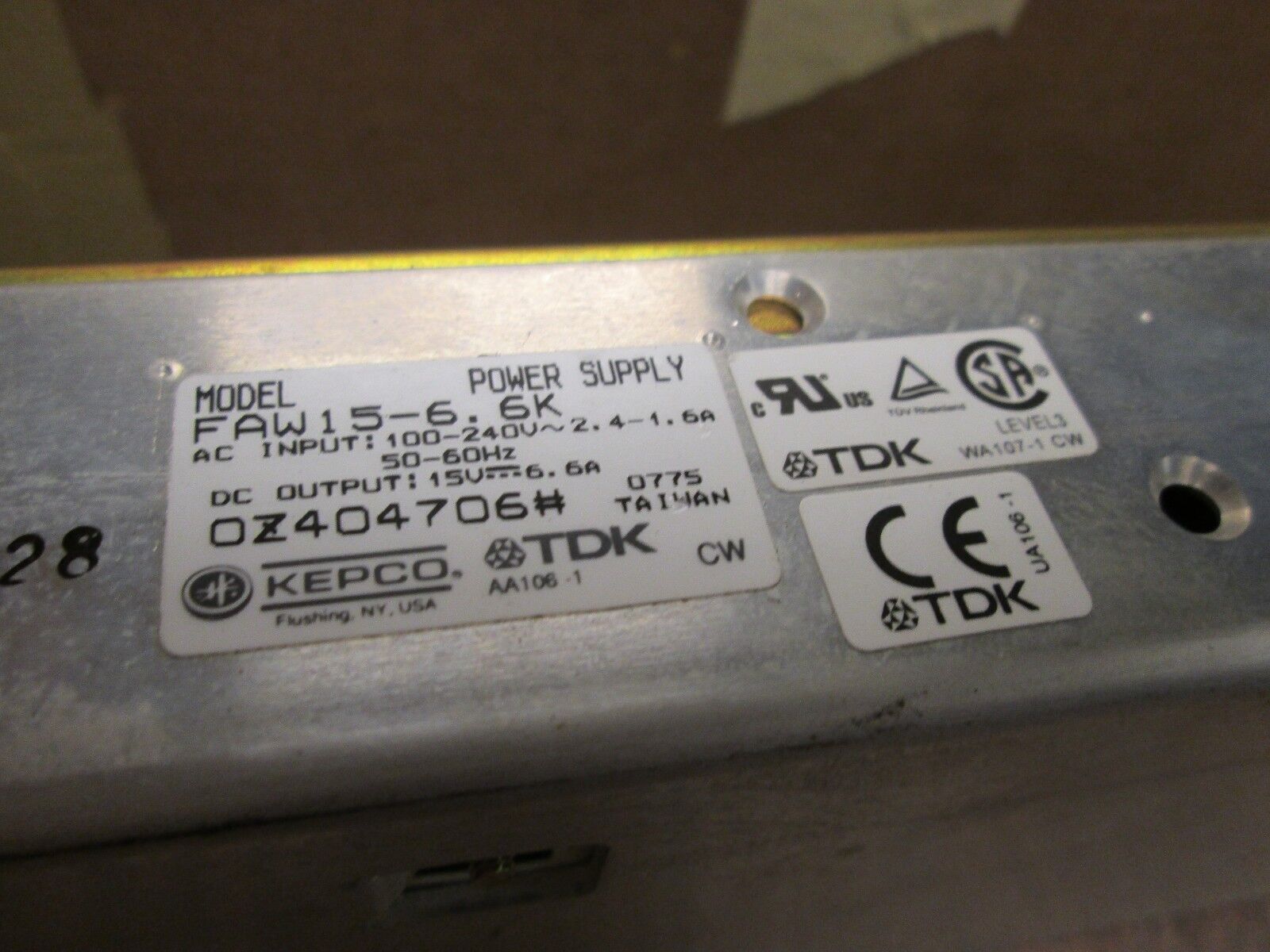 TDK Power Supply FAW15-6.6K New Surplus