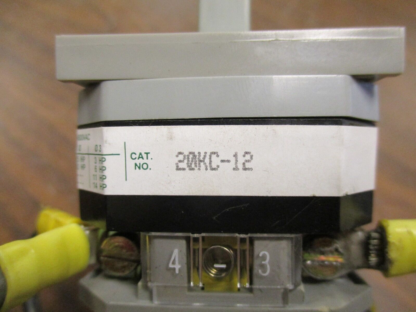 Electroswitch Series 20 Rotary Switch 20KC-12 20A 600V Used