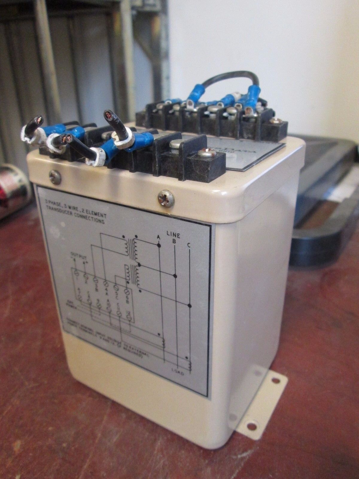 TransData Watt Transducer 20EWS501B 3Ph 3W 2 Element 5A 480V 60Hz Used