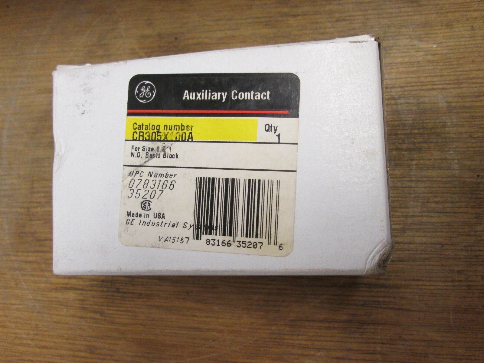 GE Auxiliary Contact CR305X100A For Size 0 & 1 New Surplus