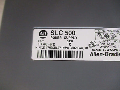Allen-Bradley SLC 500 PLC Rack w/ Power Supply 1746-A10/1746-P2 10-Slot Used