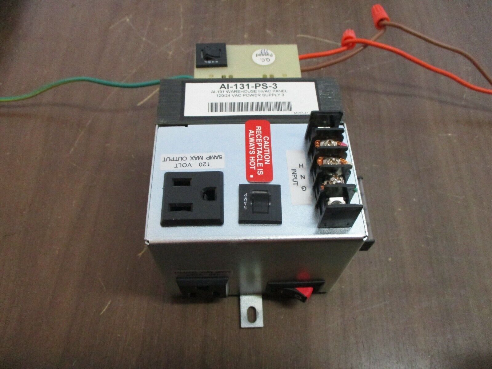 Misc. Brand Power Supply MPP-41-2-34 120/24VAC *Missing Terminal Cover* Used