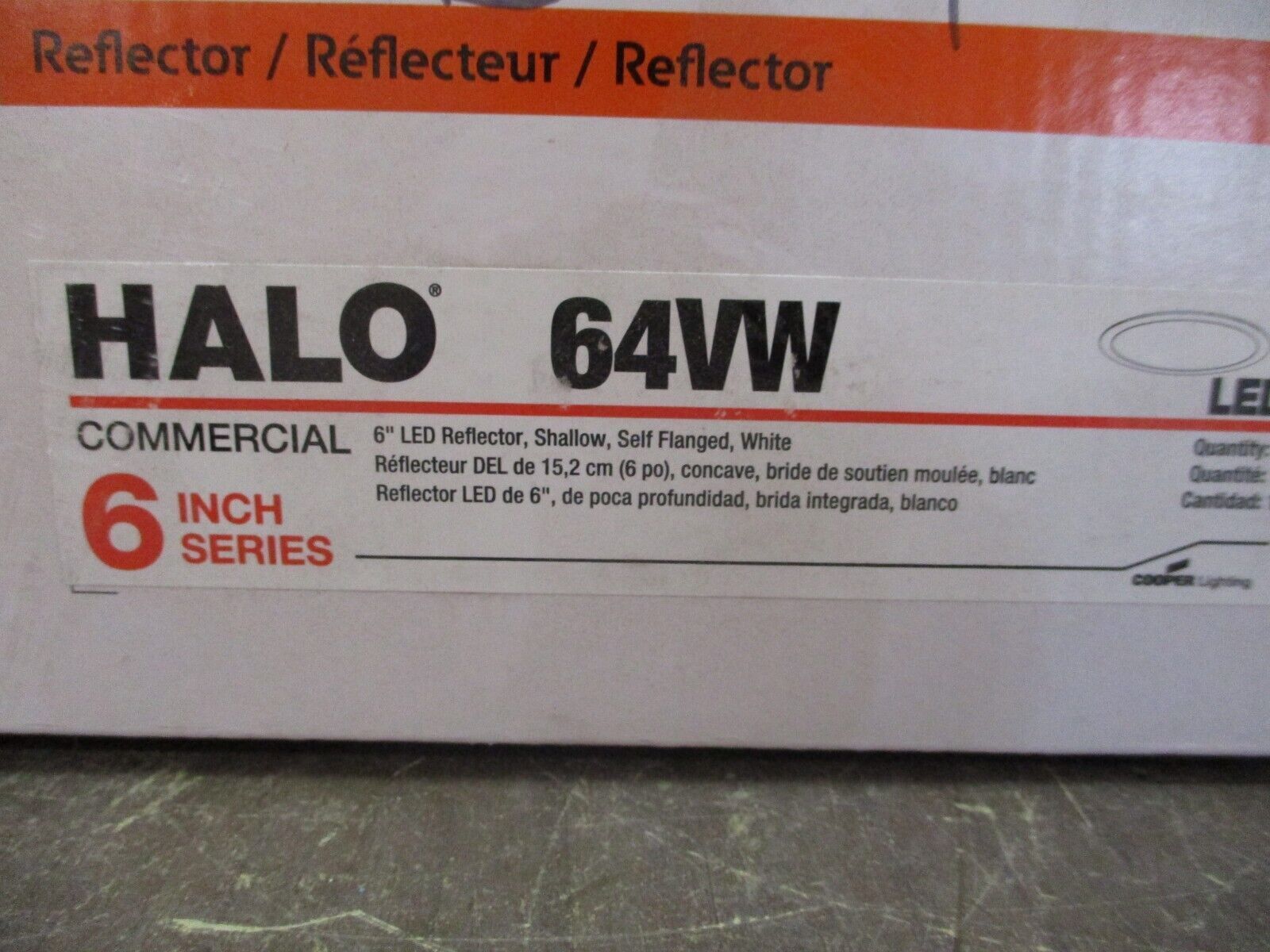 Eaton Halo Commercial LED Reflector 64VW 6" Shallow Self Flanged White