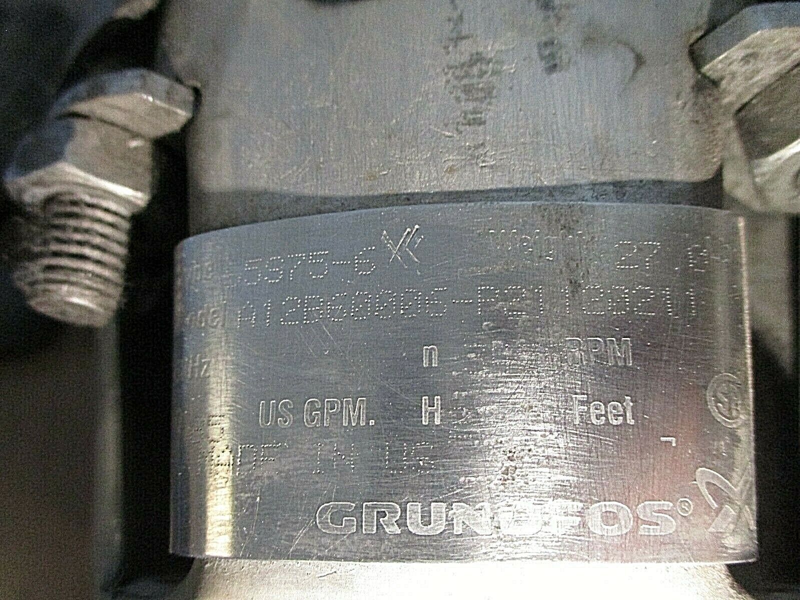 Grundfos 85S75-6 Submersible Well Pump A12B60006-P21120211 *Pump End Only* Used