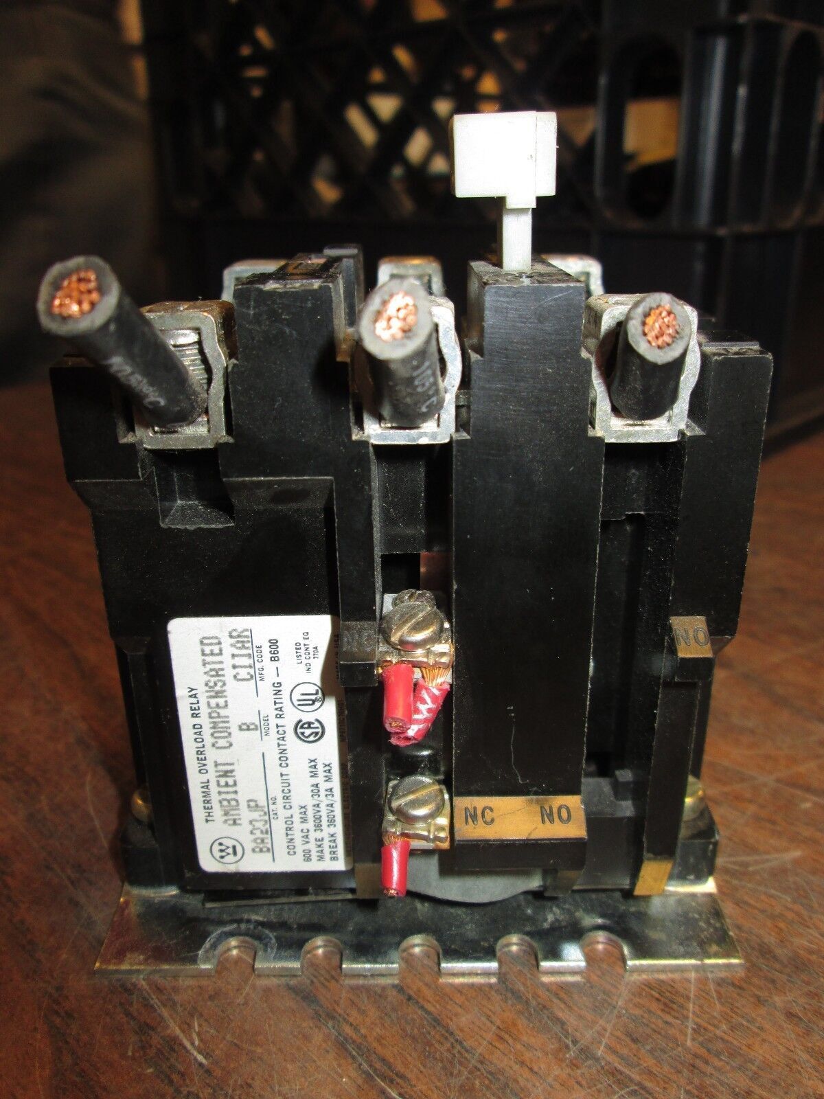 Westinghouse Thermal Overload Relay BA23JP 600VAC Ambient Compensated Used