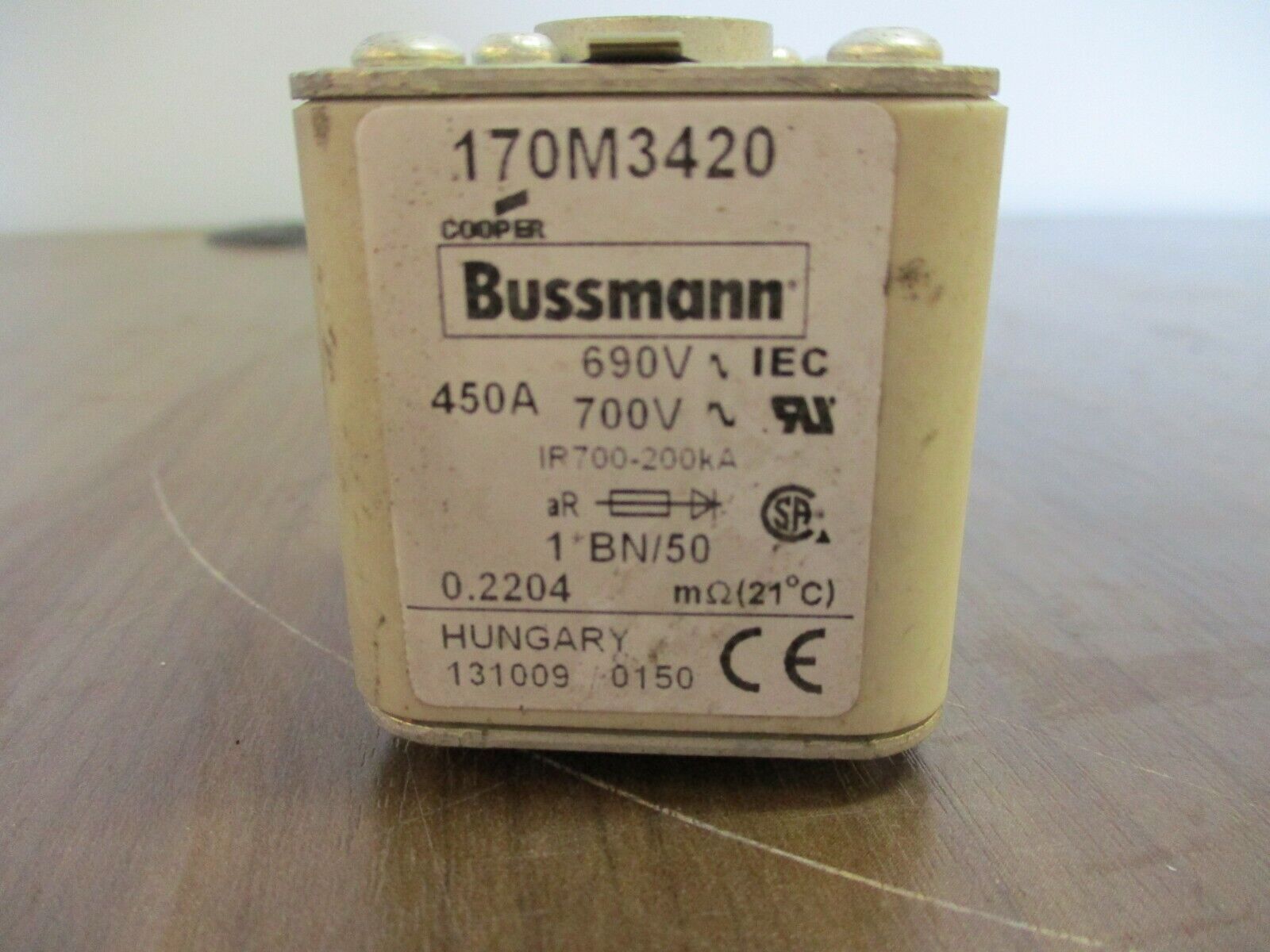 Bussmann Fuse 170M3420 450A 700V Used
