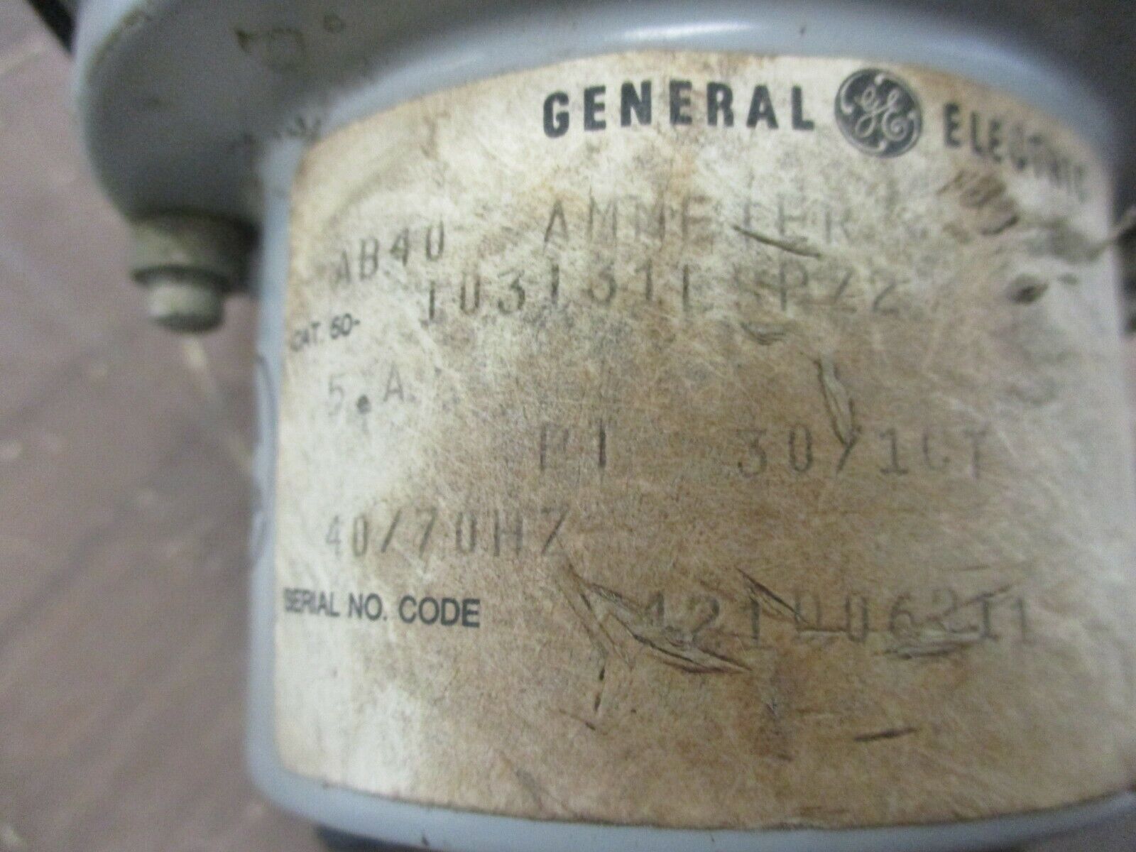 GE AB40 AC Ammeter 50-103131LSPZL Range: 0-150A Used