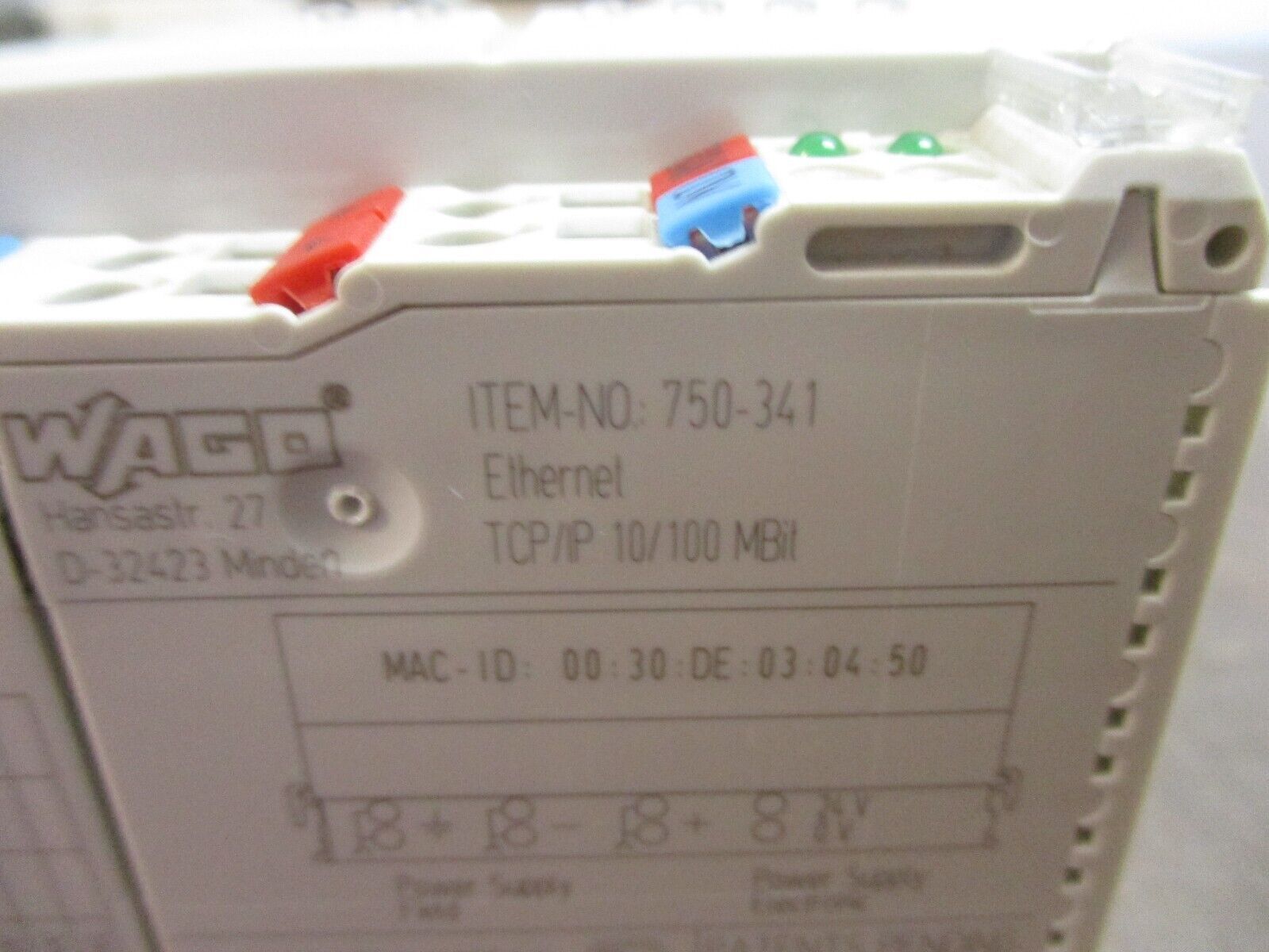 Wage TCP/IP Fieldbus Coupler 750-341 10/100mBit Used