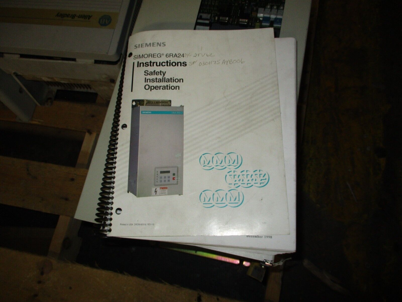 Siemens SIMOREG Microprocessor DC Drive A1-116-250-509 Iss. 04 *No Keypad* Used