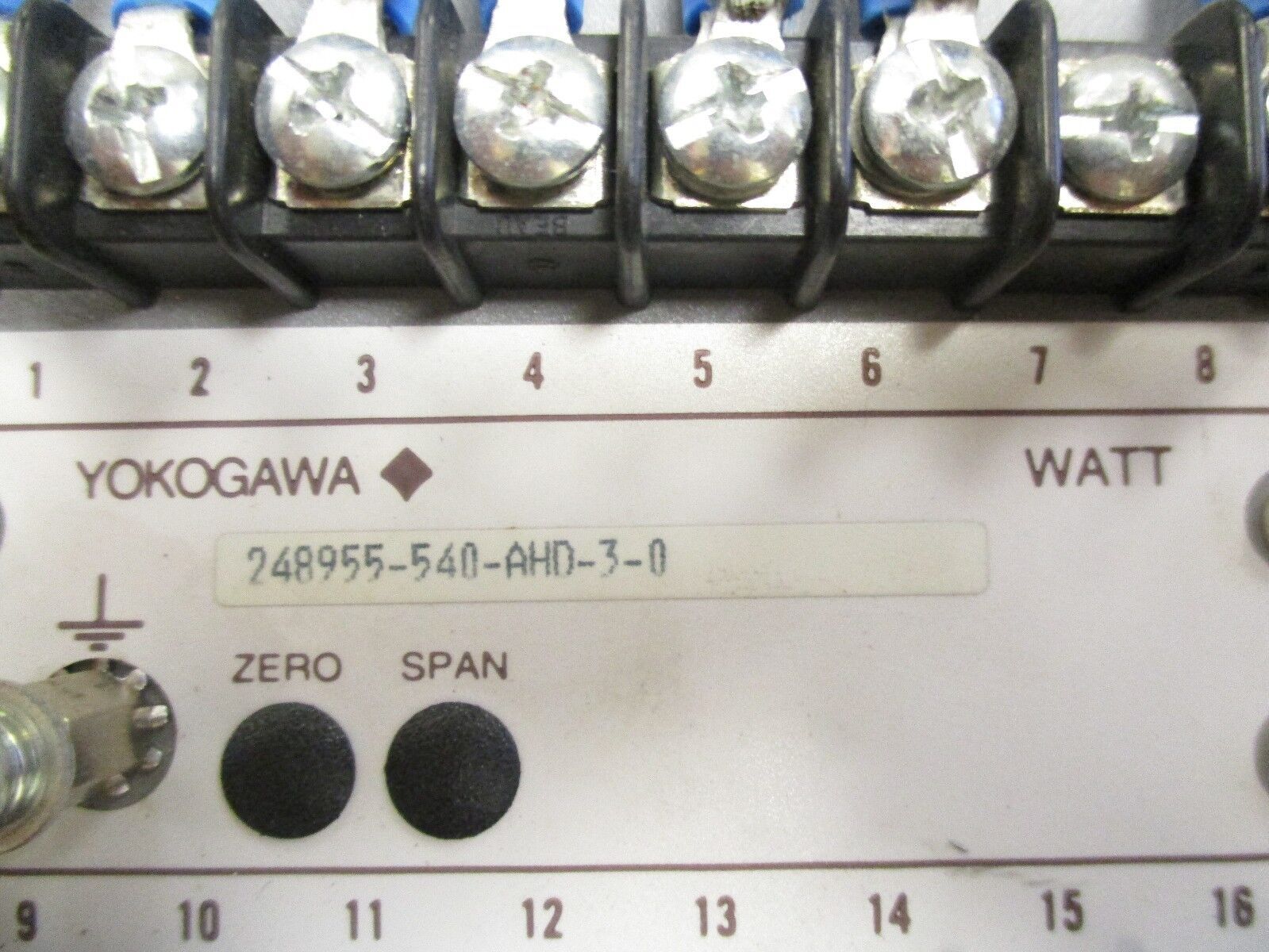 Yokogawa JUXTA Watt Transducer 248954-540-AHD-3-0 3Ph 4W 2-1/2 Element Used