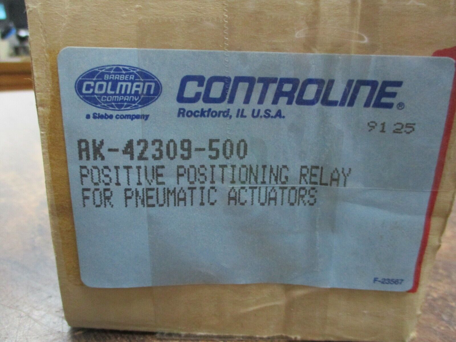 Barber-Colman Controline Positive Positioning Relay AK-42309-500 New Surplus
