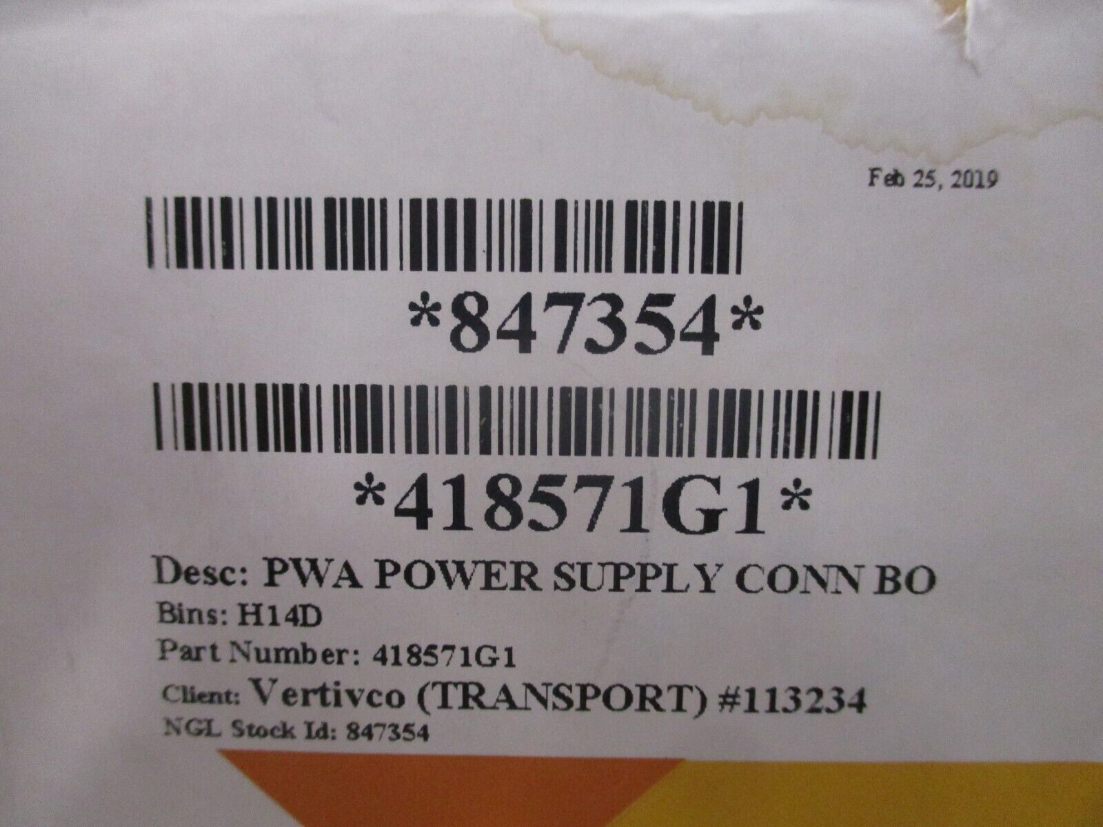 Emerson Liebert PWA Power Supply Connect Board 418571G1 Rev. 9 New Surplus