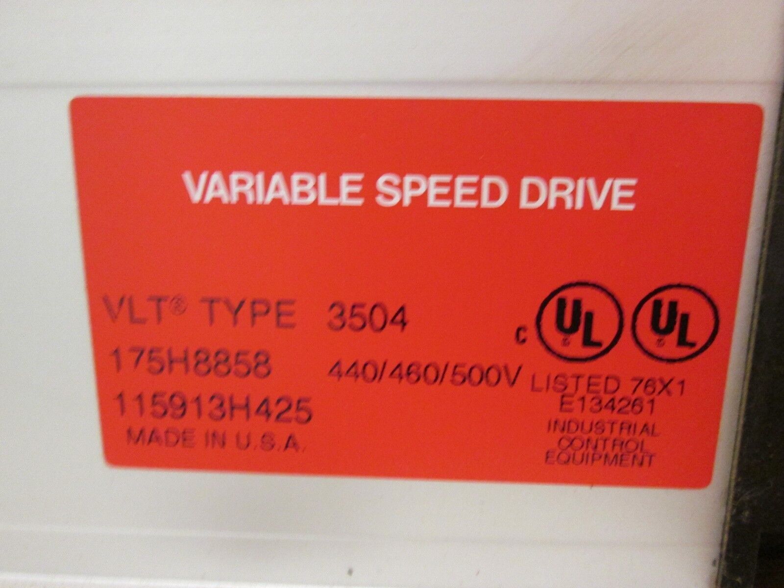 Danfoss 3504 AC Drive 175H8858 5HP 460V Used