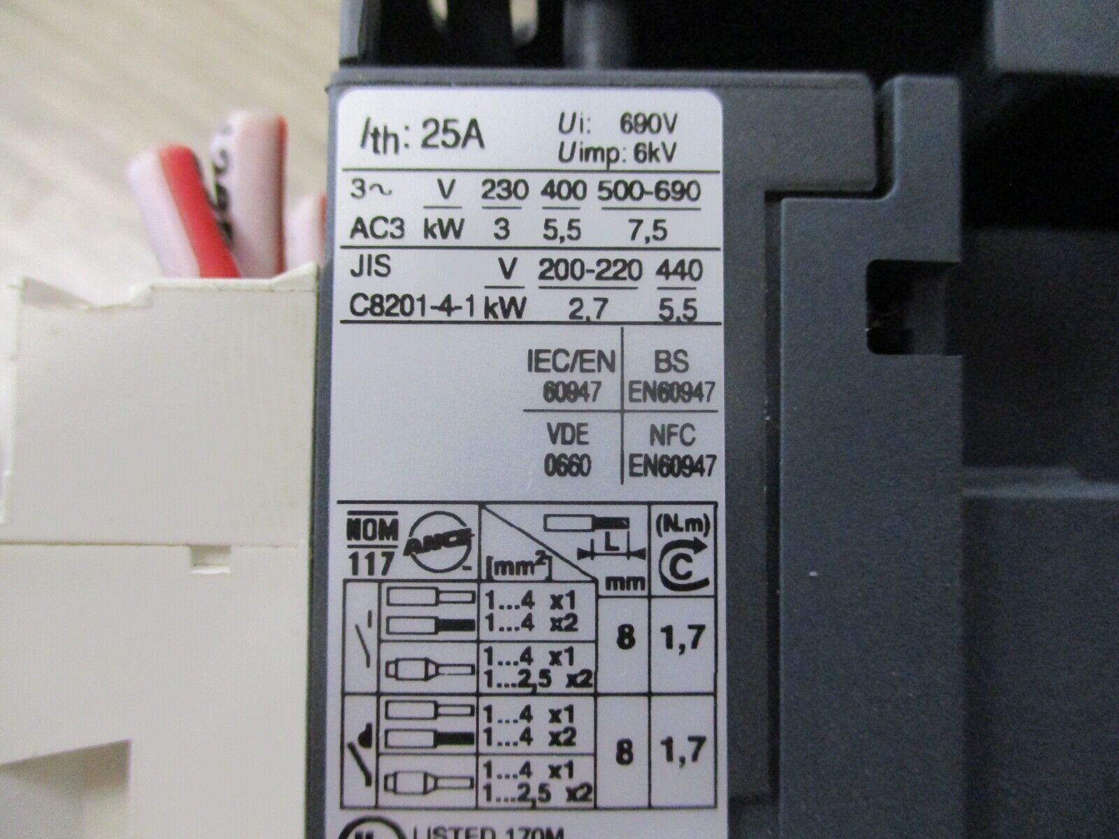 Telemecanique LC1D12 / GV2-P16H7 120 V Coil Trip : 9-14A Used.