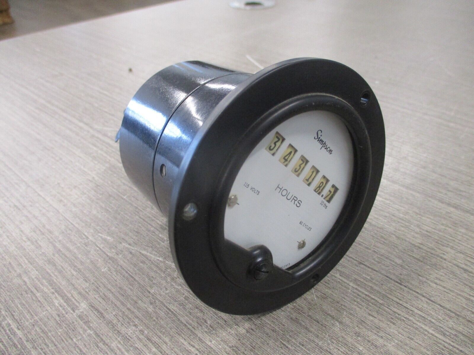 Simpson Hour Meter 3-702913 115V 60Hz Used