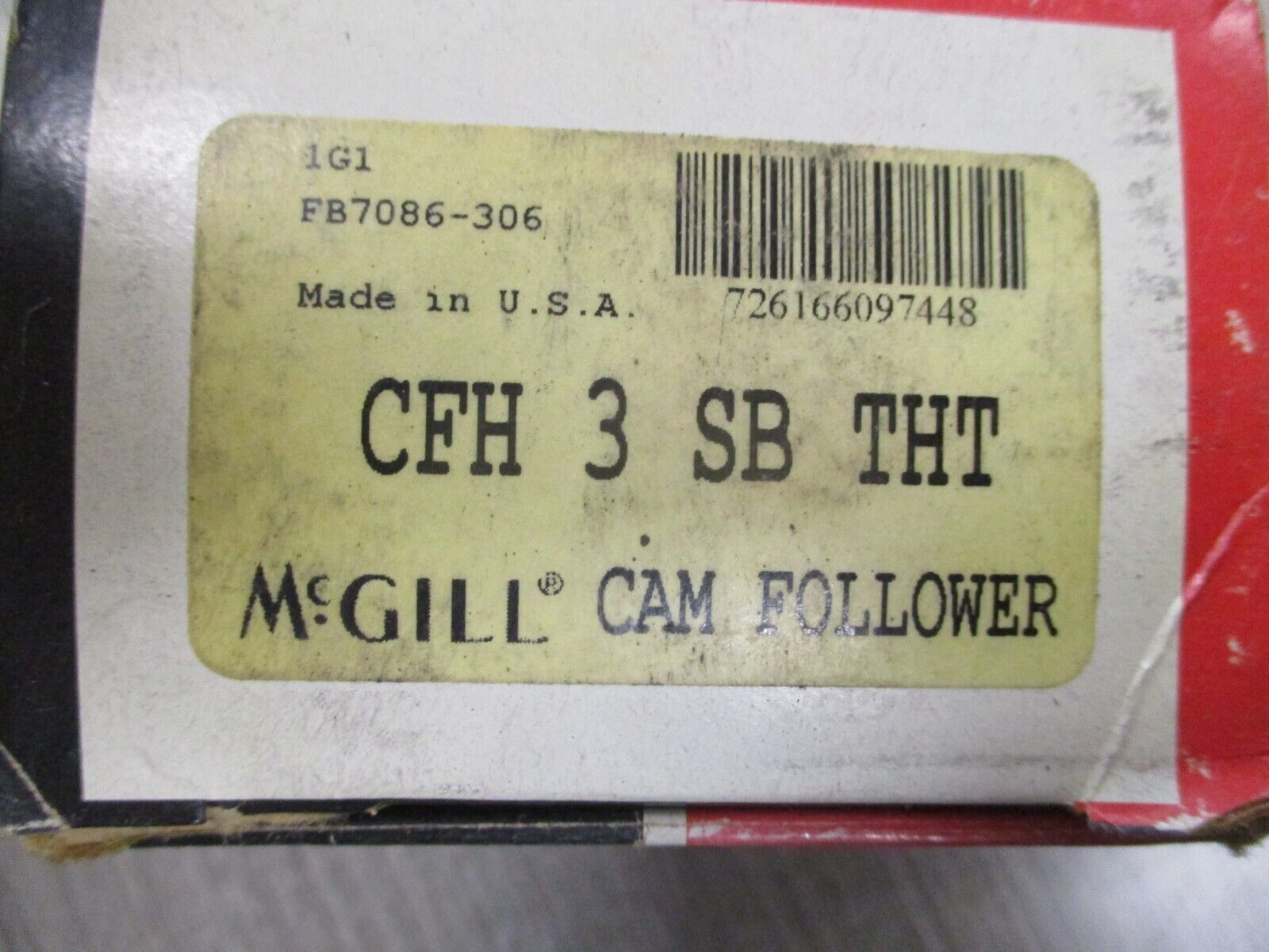 McGill Cam Follwer CFH 3 SB THT New Surplus