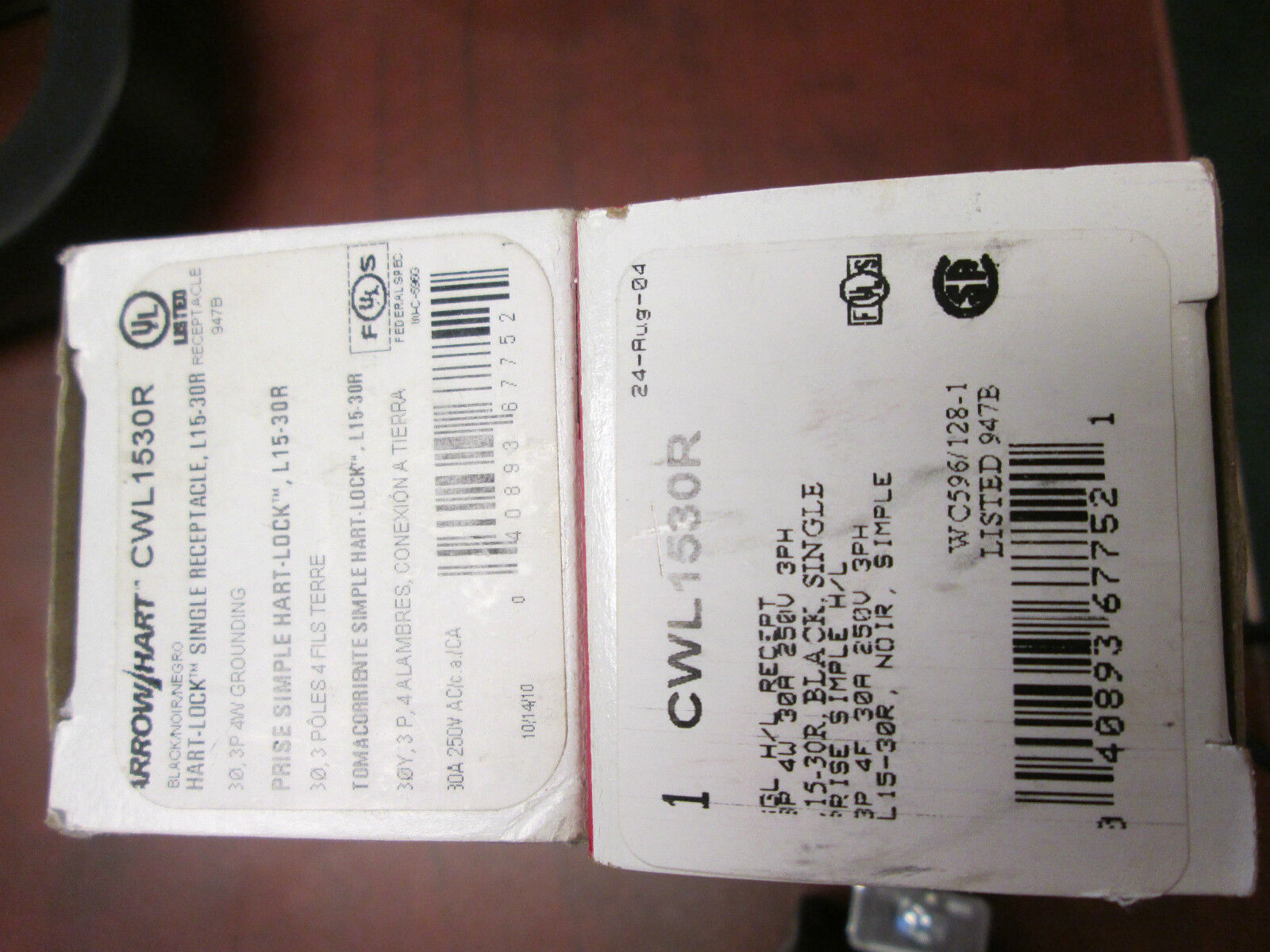 Arrow Hart Outlet CWL1530R 30A 250V *Lot of 2* New Surplus