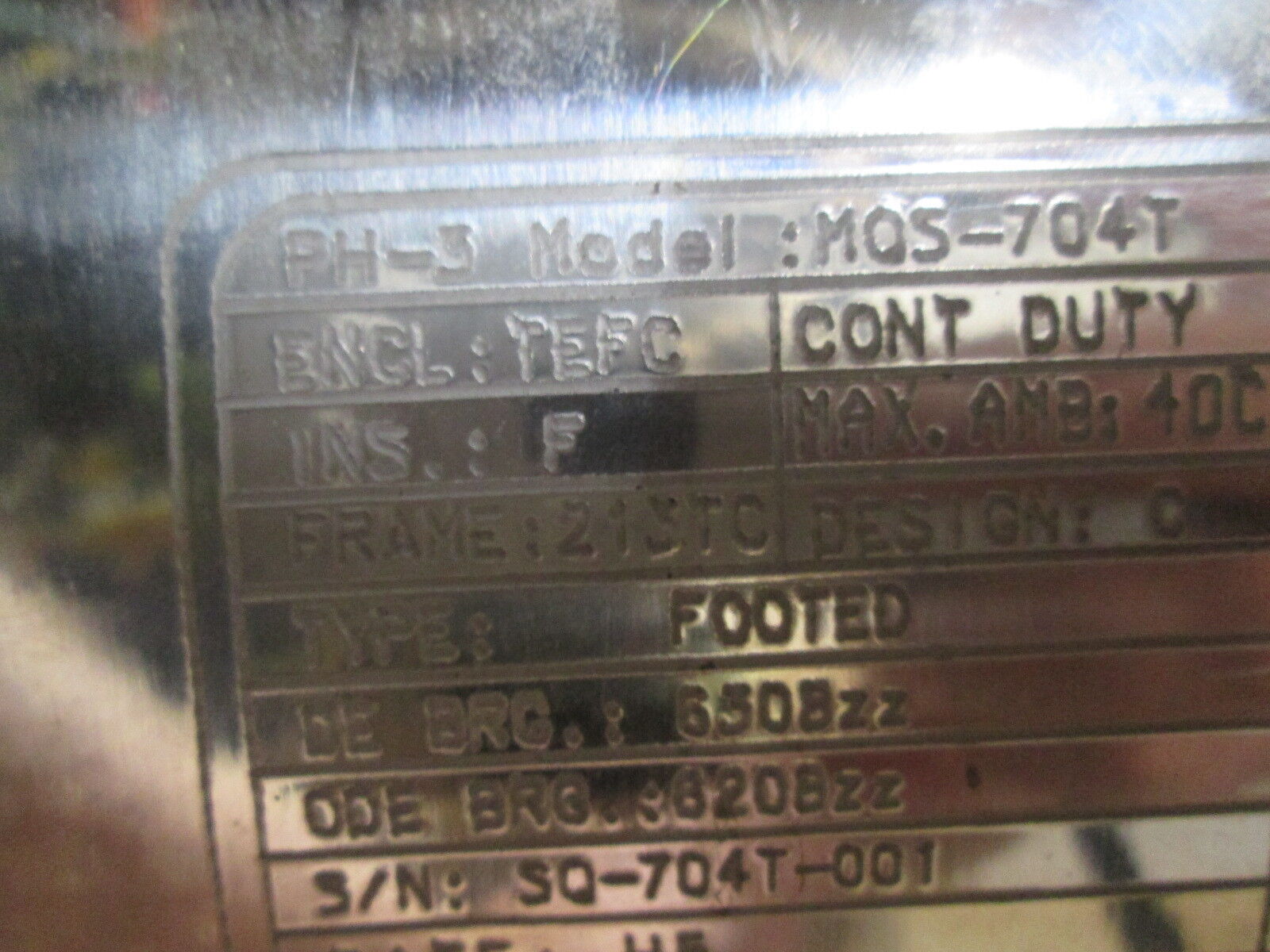 Max Motion Stainless Steel AC Motor w/ Gear MQS-704T 7-1/2HP 1800RPM FR:213TC