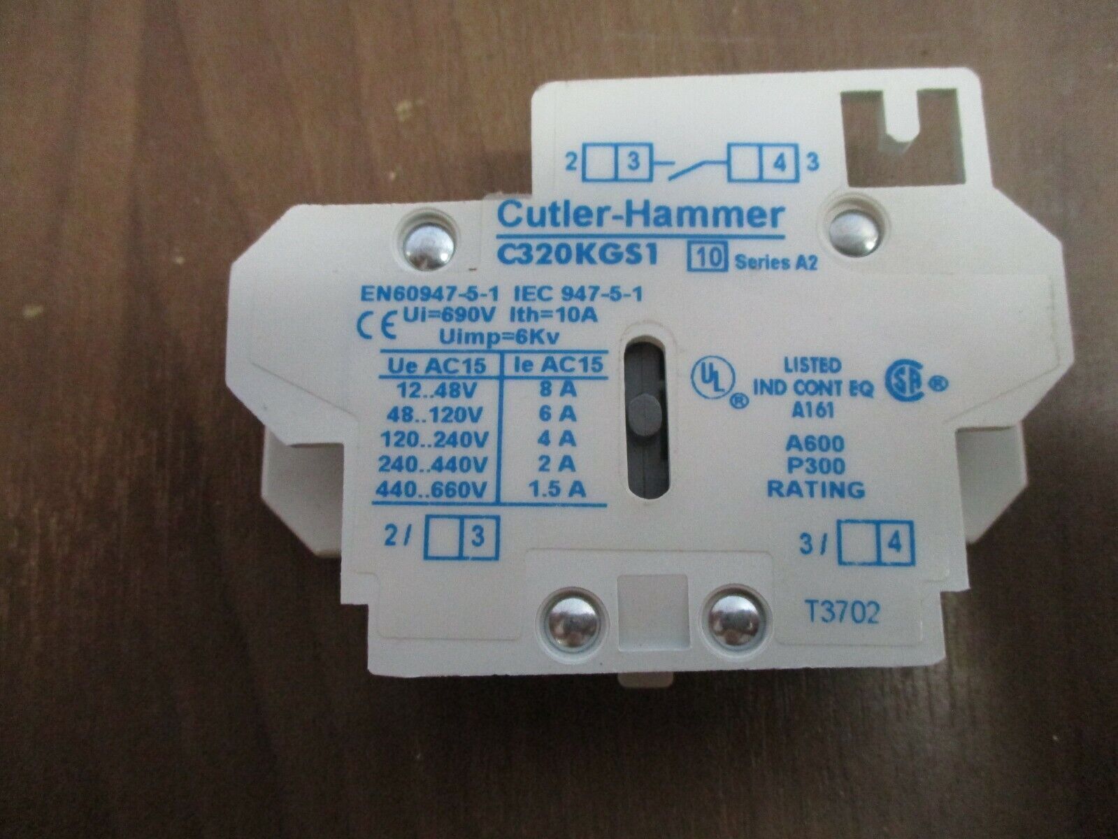Cutler-Hammer Freedom Series Aux Contact C320KGS1 Ser. A2 1 N.O. New Surplus