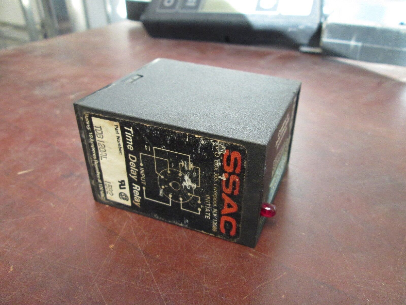 SSAC Time Delay Relay TDB120AL 120VAC 10A Used