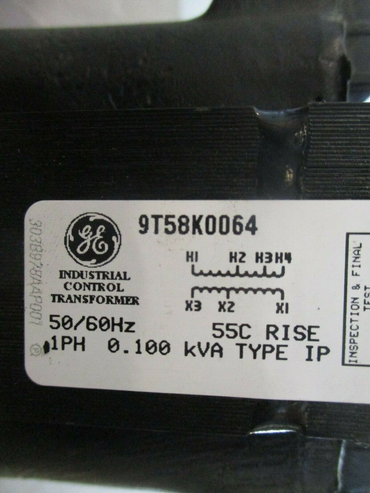 GE Control Transformer 9T58K0064 0.100kVA Pri: 230/460/575V Ser: 95-115V 50/60Hz
