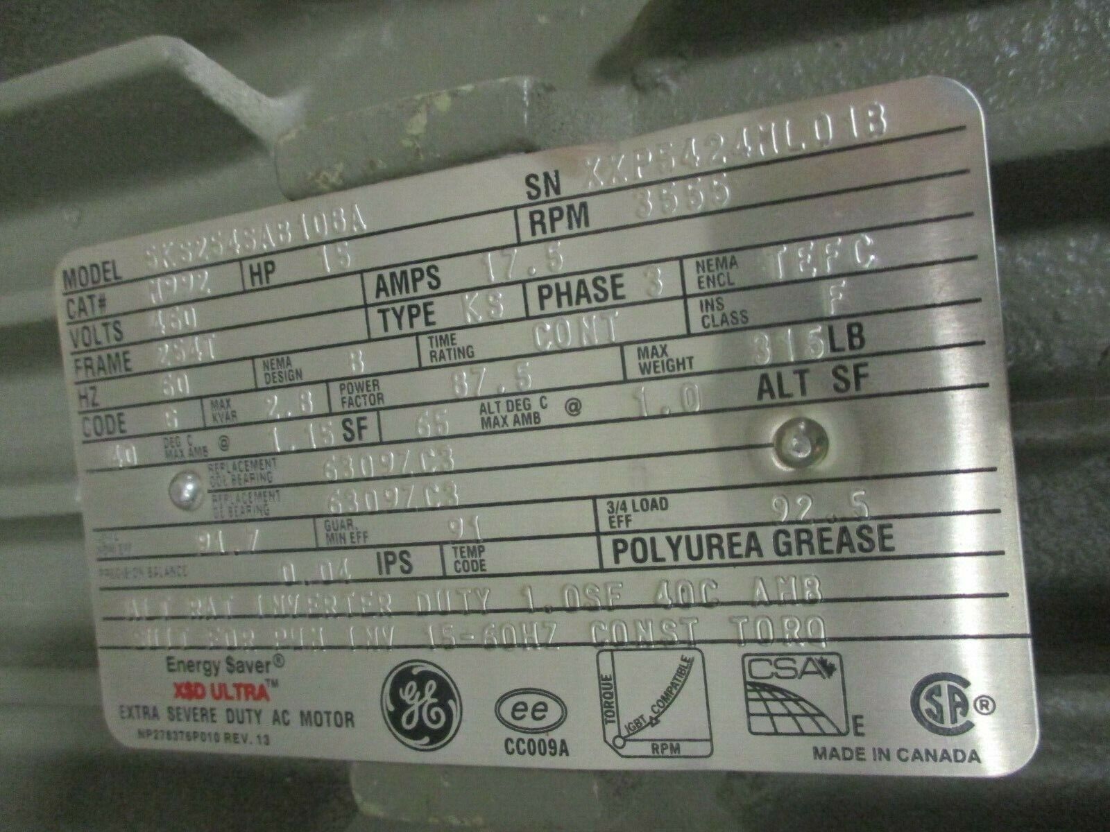 Siemens Mixer HLEz 50 g N 15HP 3500RPM Volume:1.8-5.2m/3s Pressure:190kg/m² Used