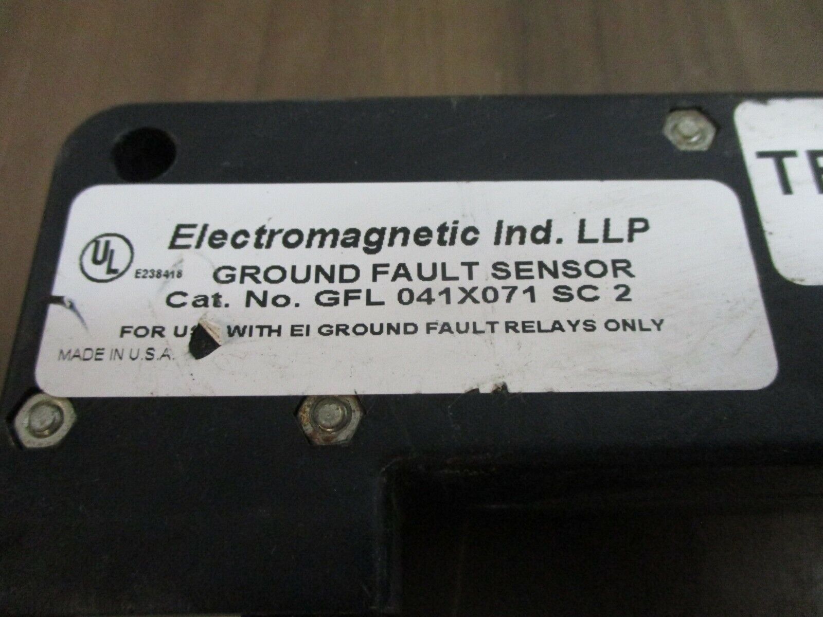 Electromagnetic ind. Ground Fault Sensor GFL 041X071 SC2 Used